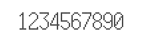 7×13数字点阵字体 ddN713AA0854