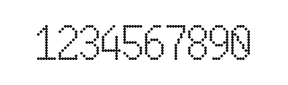 7×13数字点阵字体 ddN713AA0866