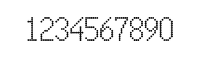 7×13数字点阵字体 ddN713AA0868