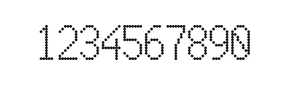 7×13数字点阵字体 ddN713AA0874