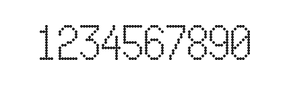 7×13数字点阵字体 ddN713AA0882