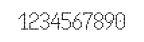 7×13数字点阵字体 ddN713AA0884