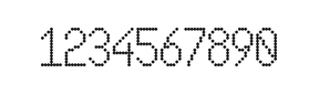 7×13数字点阵字体 ddN713AA0885