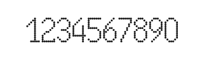 7×13数字点阵字体 ddN713AA0886