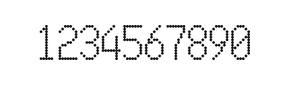 7×13数字点阵字体 ddN713AA0888