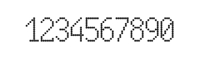 7×13数字点阵字体 ddN713AA0889