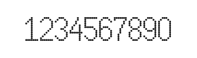 7×13数字点阵字体 ddN713AA0891