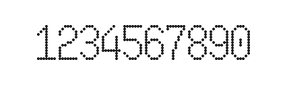 7×13数字点阵字体 ddN713AA0897