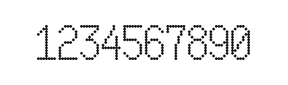 7×13数字点阵字体 ddN713AA0899