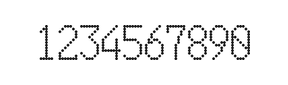 7×13数字点阵字体 ddN713AA0901