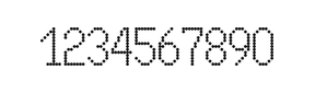 7×13数字点阵字体 ddN713AA0905