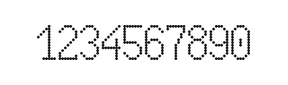 7×13数字点阵字体 ddN713AA0907