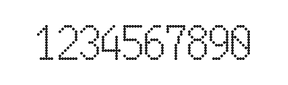 7×13数字点阵字体 ddN713AA0908