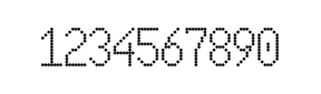 7×13数字点阵字体 ddN713AA0909