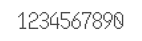 7×13数字点阵字体 ddN713AA0910