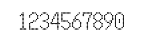7×13数字点阵字体 ddN713AA0912