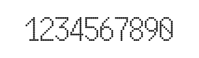 7×13数字点阵字体 ddN713AA0915