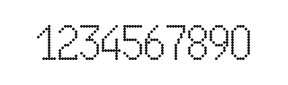 7×13数字点阵字体 ddN713AA0919