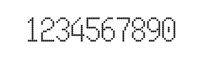 7×13数字点阵字体 ddN713AA0924