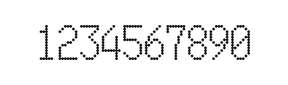 7×13数字点阵字体 ddN713AA0934