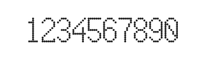 7×13数字点阵字体 ddN713AA0947