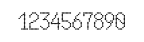7×13数字点阵字体 ddN713AA0955