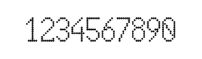 7×13数字点阵字体 ddN713AA0967