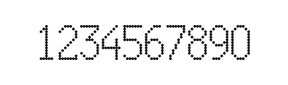 7×13数字点阵字体 ddN713AA0968