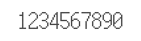 7×13数字点阵字体 ddN713AA0970