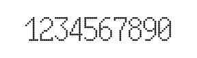 7×13数字点阵字体 ddN713AA0974