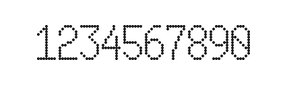 7×13数字点阵字体 ddN713AA0978