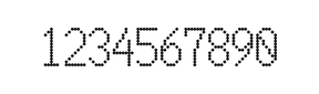 7×13数字点阵字体 ddN713AA0980