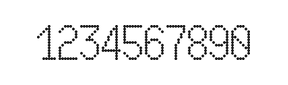 7×13数字点阵字体 ddN713AA0983