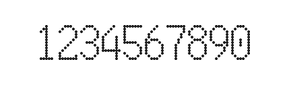 7×13数字点阵字体 ddN713AA0984