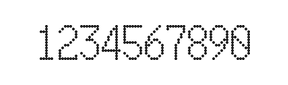 7×13数字点阵字体 ddN713AA0994