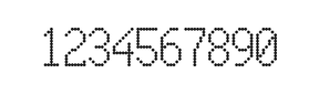 7×13数字点阵字体 ddN713AA0995