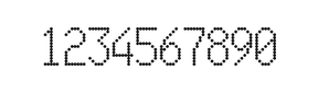 7×13数字点阵字体 ddN713AA0996