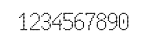 7×13数字点阵字体 ddN713AA0998
