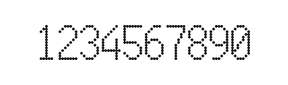 7×13数字点阵字体 ddN713AA1001
