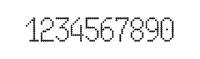 7×13数字点阵字体 ddN713AA1008