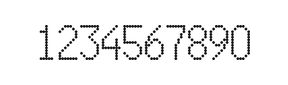 7×13数字点阵字体 ddN713AA1012