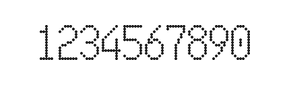 7×13数字点阵字体 ddN713AA1021