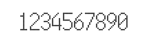 7×13数字点阵字体 ddN713AA1022