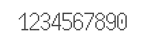 7×13数字点阵字体 ddN713AA1030