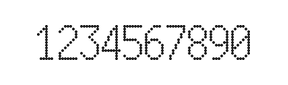 7×13数字点阵字体 ddN713AA1031