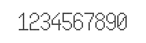 7×13数字点阵字体 ddN713AA1032