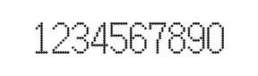 7×13数字点阵字体 ddN713AA1047