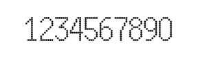 7×13数字点阵字体 ddN713AA1056