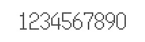 7×13数字点阵字体 ddN713AA1065