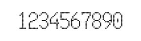 7×13数字点阵字体 ddN713AA1069